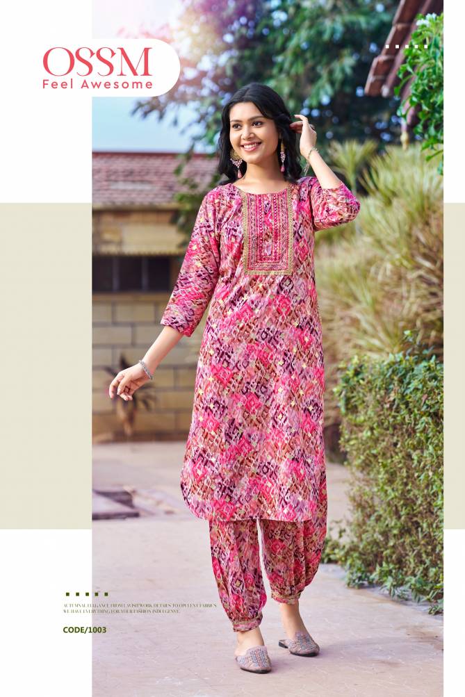 Maahi Vol 3 By Ossm Printed Rayon Kurti With Bottom Wholesale Price In Surat